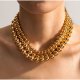 Stainless Steel copper Plated Bead Necklace