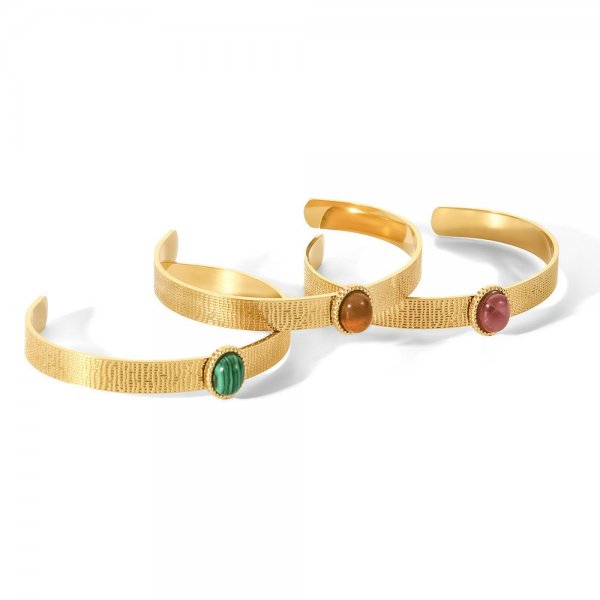 French style vintage style hand decoration  stainless steel inlaid bracelet