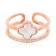 Leaf Clover MOP Shell  Ring